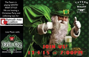 Irish Christmas at Tavern on the Wharf in Plymouth 