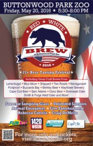 Red, White & Brew at The Buttonwood Park Zoo  2016 New Bedford MA