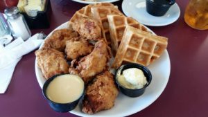 Chicken & Waffles Breakfast at Mike's Real Deal Diner Stoughton Brockton