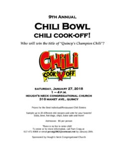 Houghâ€™s Neck Chili Bowl Cook Off 2018 in Quincy MA