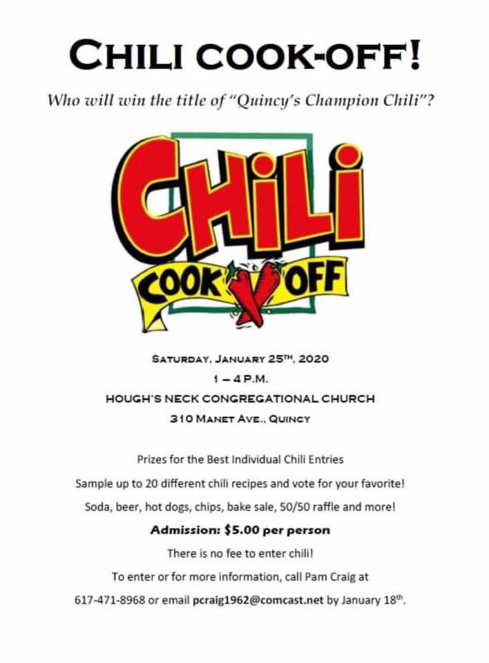 Houghs Neck Chili Bowl Cook Off 2020 in Quincy MA – Hockomock Swamp ...
