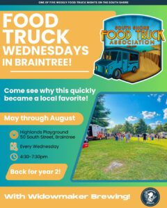Food Trucks Wednesdays Braintree Highlands Playground MA 2026